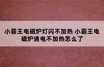 小霸王电磁炉灯闪不加热 小霸王电磁炉通电不加热怎么了